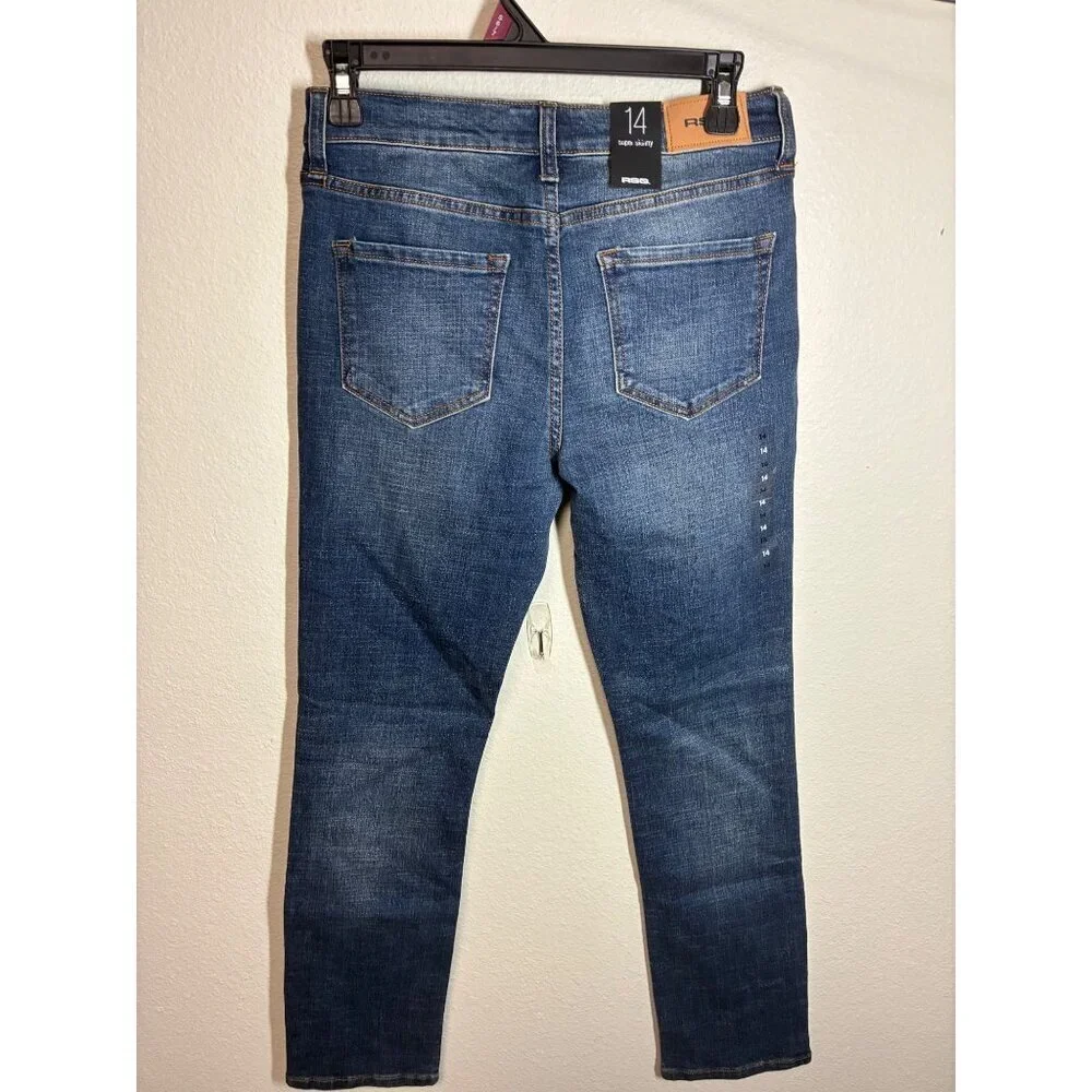 NWT RSQ Denim Blue Jeans Super Skinny Dark Wash Unisex Youth Size 14